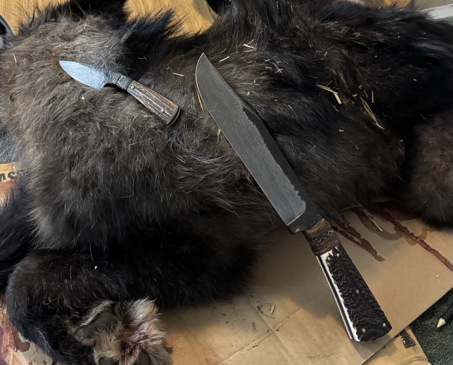 MC Knifemaker knives associated with hunting equipment