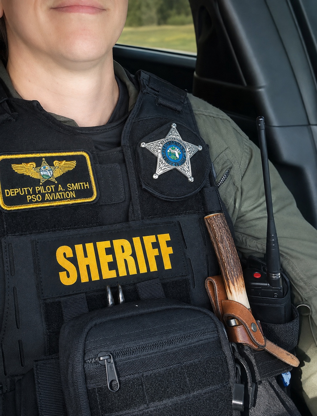 Sheriff carrying an MC Knifemaker knife