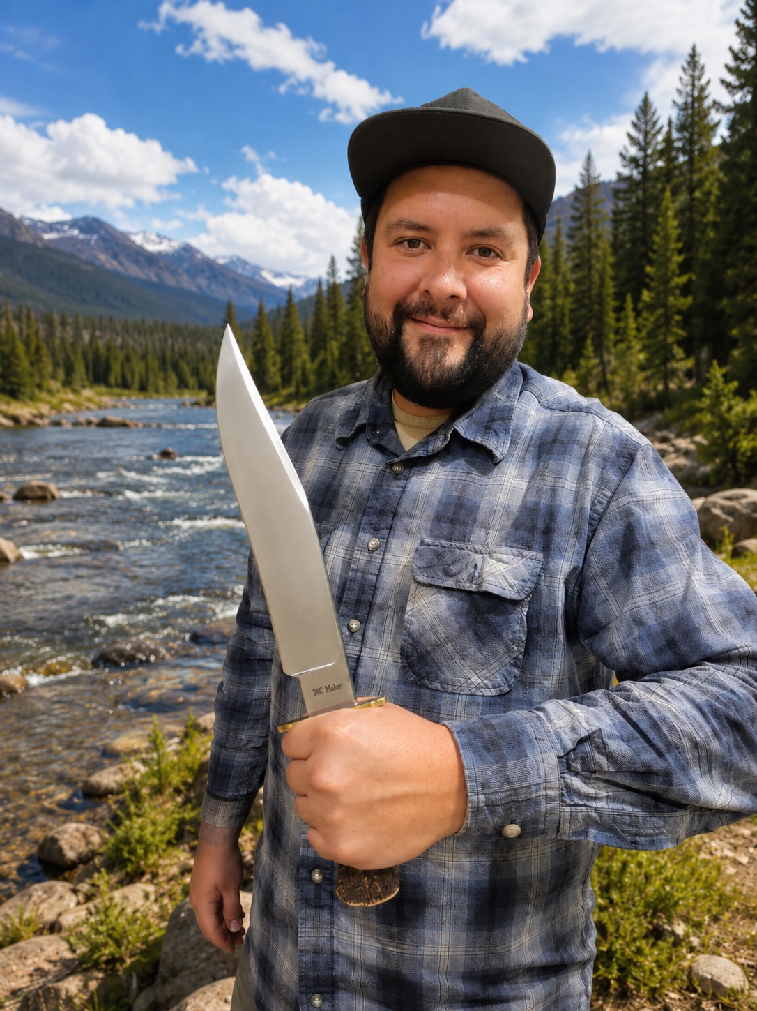 MC Knifemaker knife worn in the field