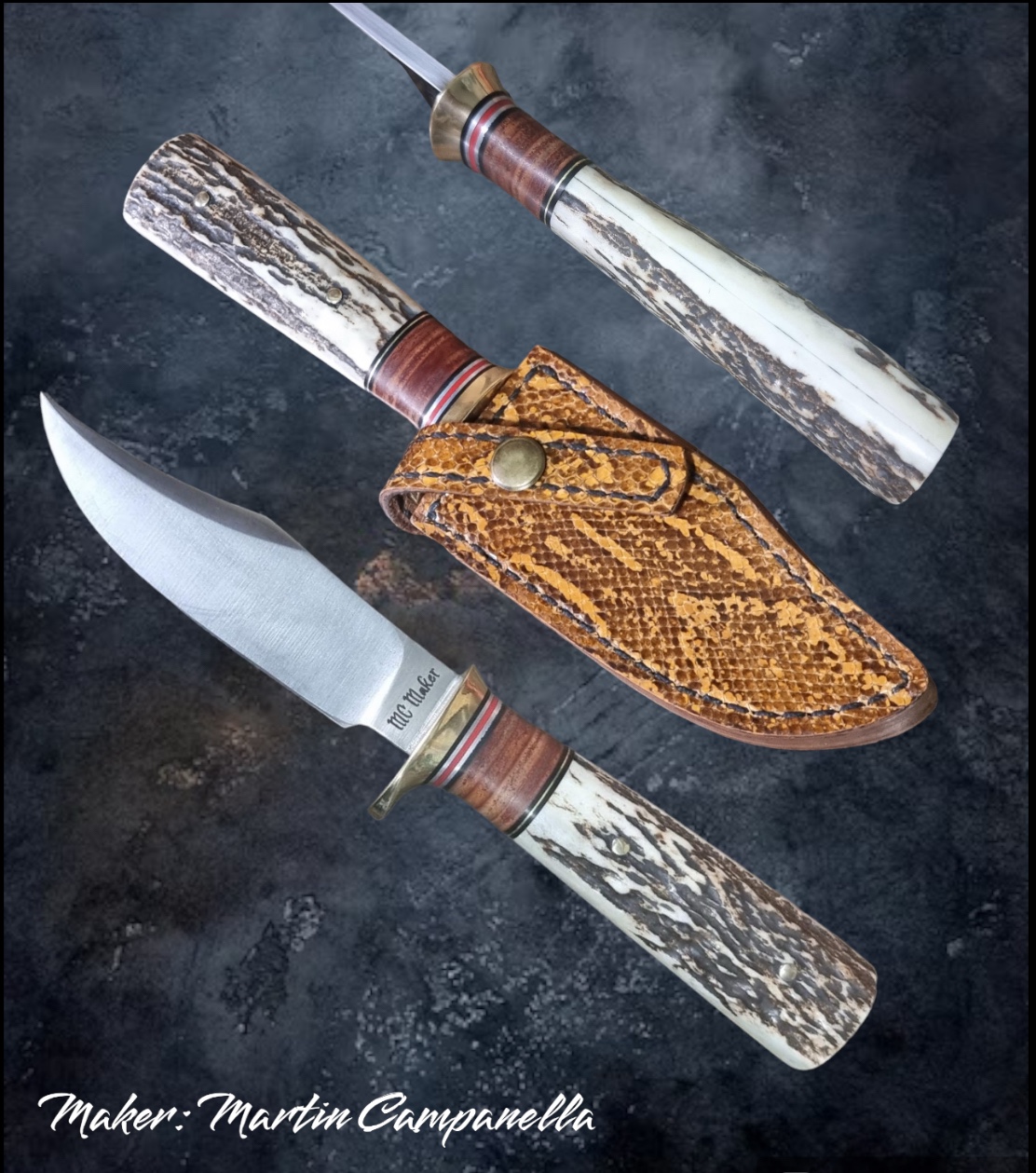 Handcrafted leather knife sheath